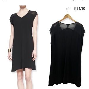Eileen Fisher Silk Shift Black Dress
